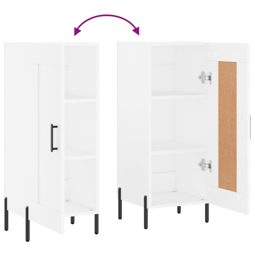 vidaXL Sideboard White 34.5x34x90 cm Engineered Wood