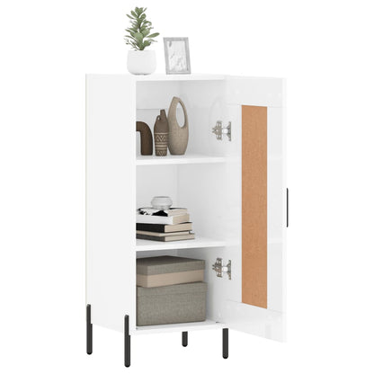 vidaXL Sideboard High Gloss White 34.5x34x90 cm Engineered Wood