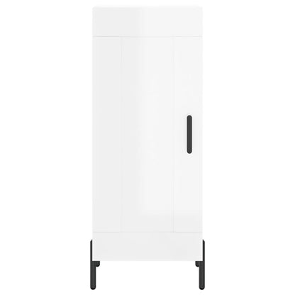 vidaXL Sideboard High Gloss White 34.5x34x90 cm Engineered Wood