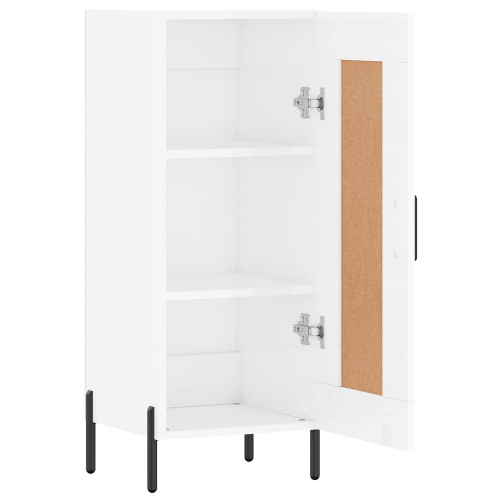 vidaXL Sideboard High Gloss White 34.5x34x90 cm Engineered Wood