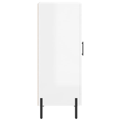 vidaXL Sideboard High Gloss White 34.5x34x90 cm Engineered Wood