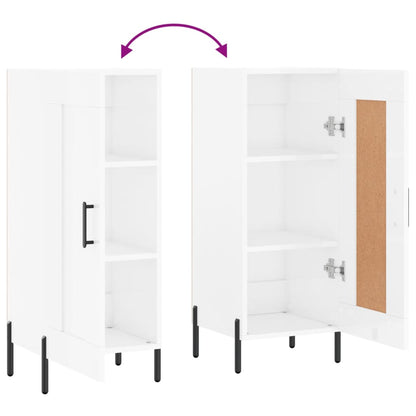 vidaXL Sideboard High Gloss White 34.5x34x90 cm Engineered Wood
