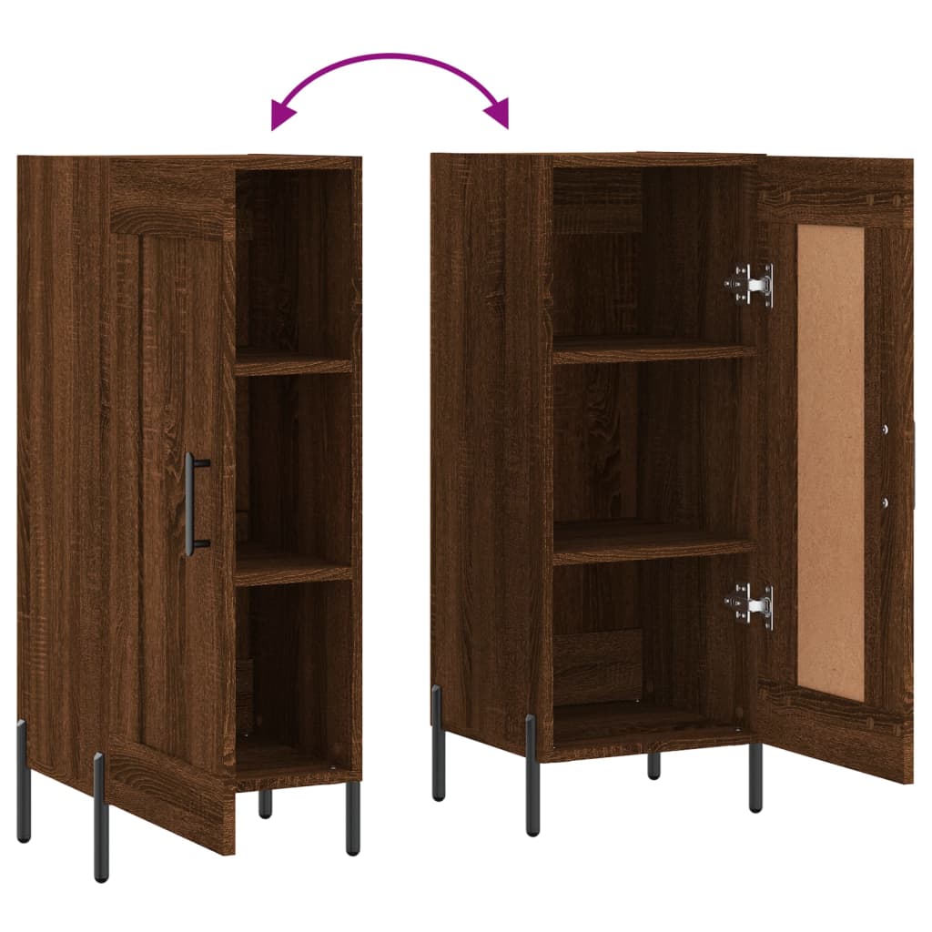vidaXL Sideboard Brown Oak 34.5x34x90 cm Engineered Wood
