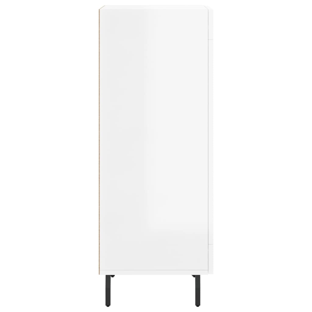 vidaXL Sideboard High Gloss White 34.5x34x90 cm Engineered Wood