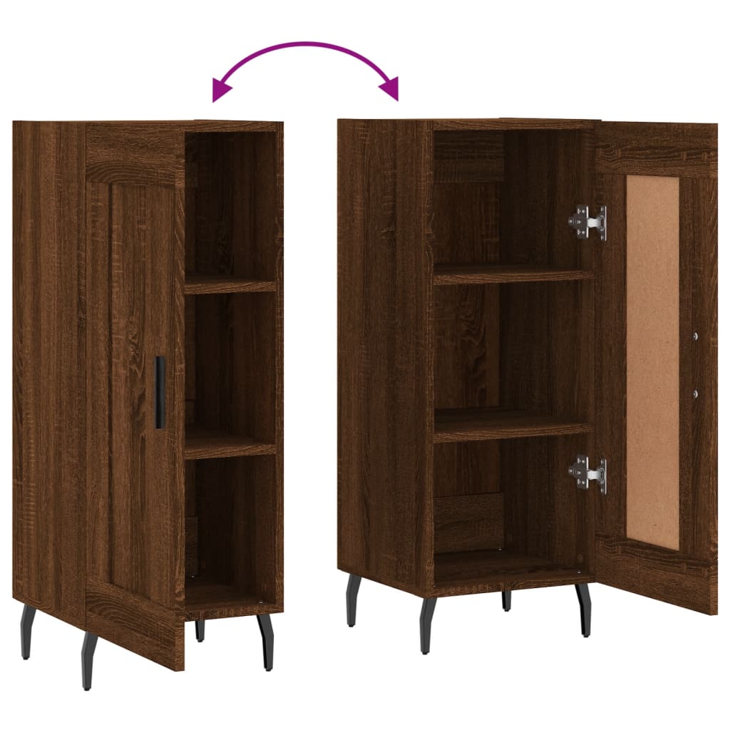 vidaXL Sideboard Brown Oak 34.5x34x90 cm Engineered Wood