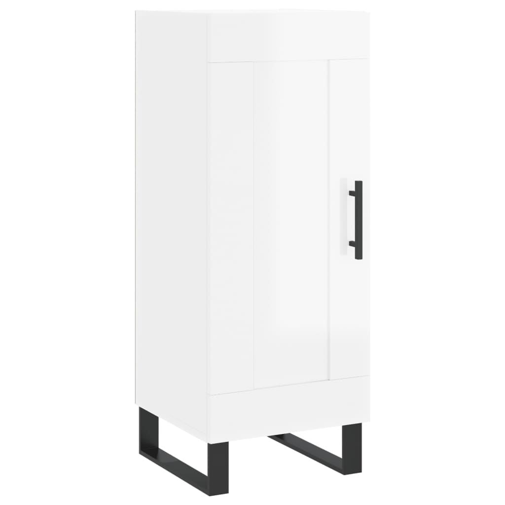 vidaXL Sideboard High Gloss White 34.5x34x90 cm Engineered Wood