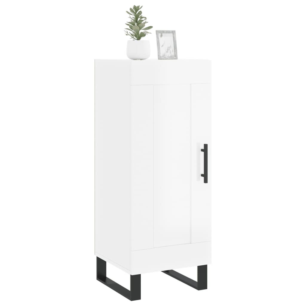 vidaXL Sideboard High Gloss White 34.5x34x90 cm Engineered Wood