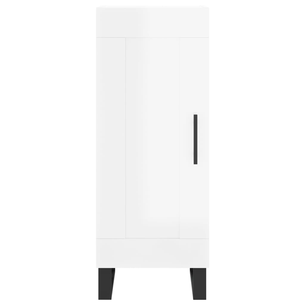 vidaXL Sideboard High Gloss White 34.5x34x90 cm Engineered Wood