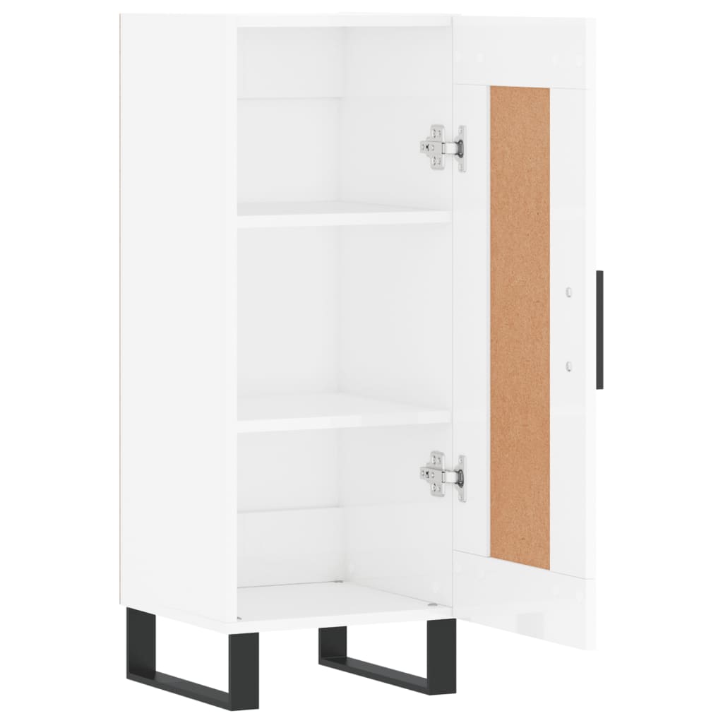 vidaXL Sideboard High Gloss White 34.5x34x90 cm Engineered Wood
