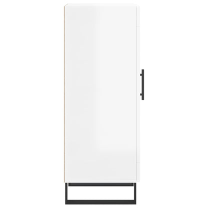 vidaXL Sideboard High Gloss White 34.5x34x90 cm Engineered Wood