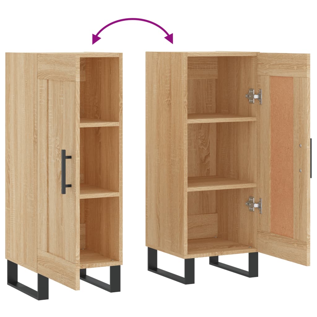 vidaXL Sideboard Sonoma Oak 34.5x34x90 cm Engineered Wood