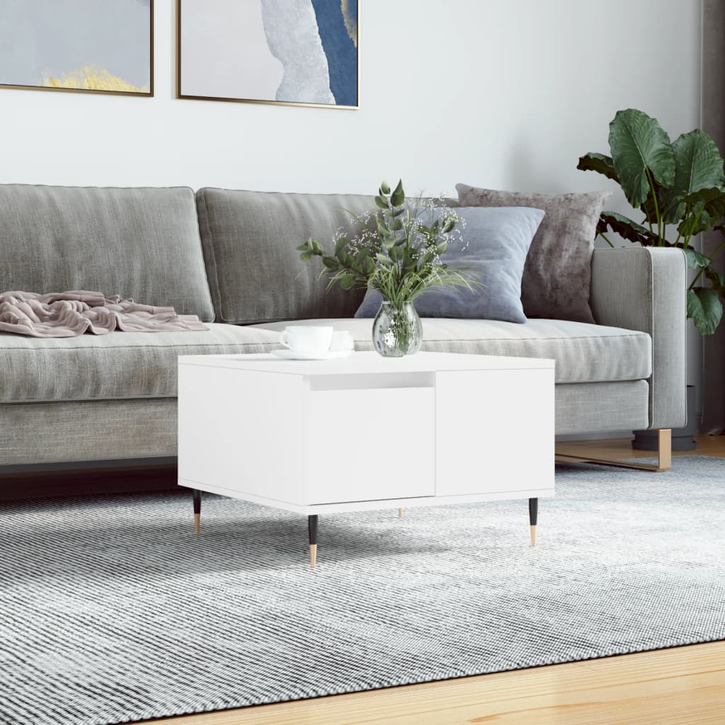 vidaXL Coffee Table White 55x55x36,5 cm Engineered Wood