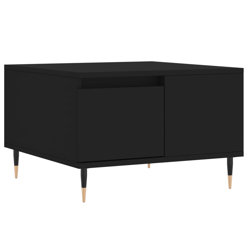 vidaXL Coffee Table Black 55x55x36,5 cm Engineered Wood