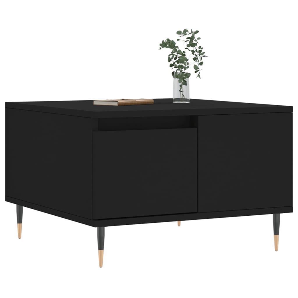 vidaXL Coffee Table Black 55x55x36,5 cm Engineered Wood