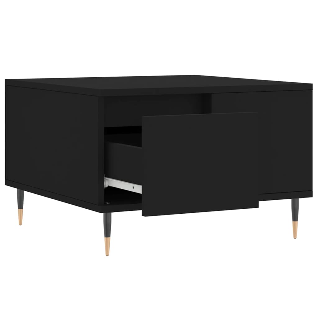 vidaXL Coffee Table Black 55x55x36,5 cm Engineered Wood