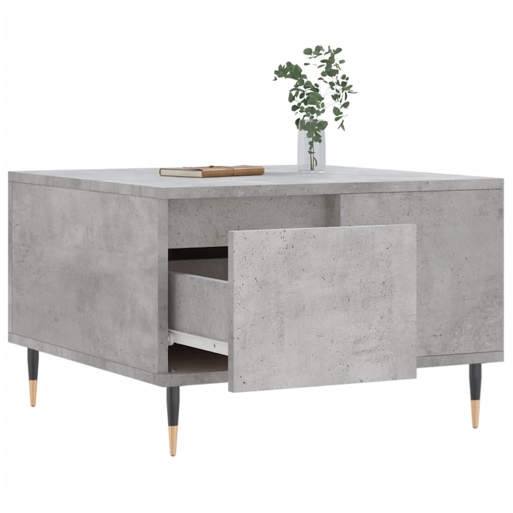 vidaXL Coffee Table Concrete Grey 55x55x36,5 cm Engineered Wood