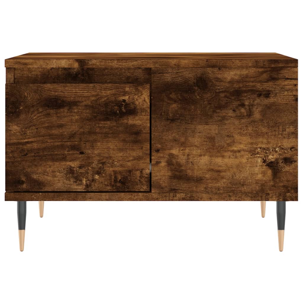 vidaXL Coffee Table Smoked Oak 55x55x36,5 cm Engineered Wood
