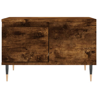 vidaXL Coffee Table Smoked Oak 55x55x36,5 cm Engineered Wood