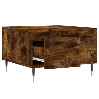 vidaXL Coffee Table Smoked Oak 55x55x36,5 cm Engineered Wood