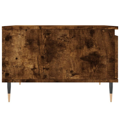 vidaXL Coffee Table Smoked Oak 55x55x36,5 cm Engineered Wood