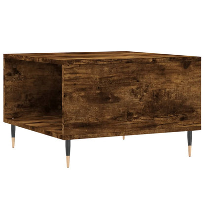 vidaXL Coffee Table Smoked Oak 55x55x36,5 cm Engineered Wood