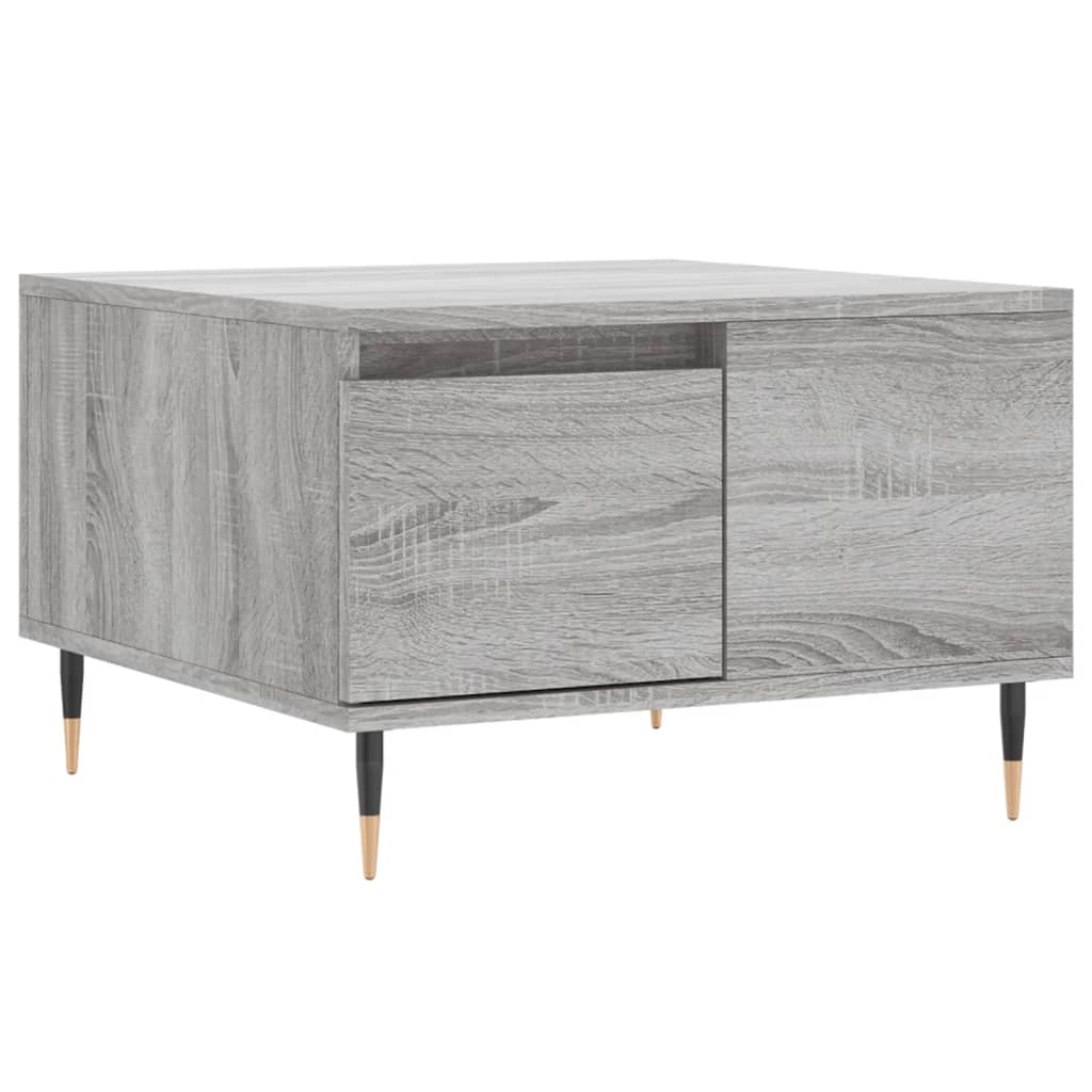 vidaXL Coffee Table Grey Sonoma 55x55x36,5 cm Engineered Wood