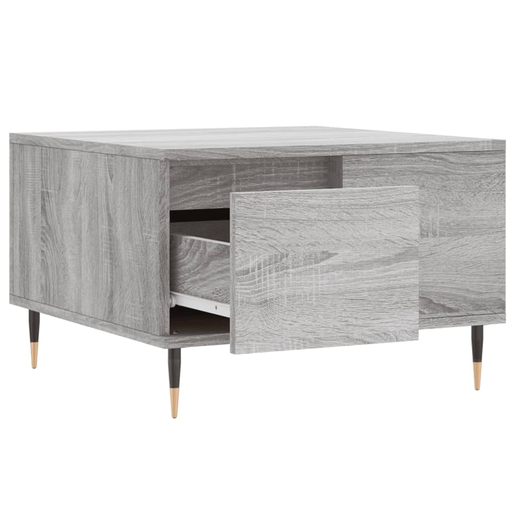 vidaXL Coffee Table Grey Sonoma 55x55x36,5 cm Engineered Wood