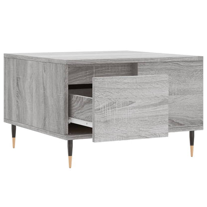 vidaXL Coffee Table Grey Sonoma 55x55x36,5 cm Engineered Wood