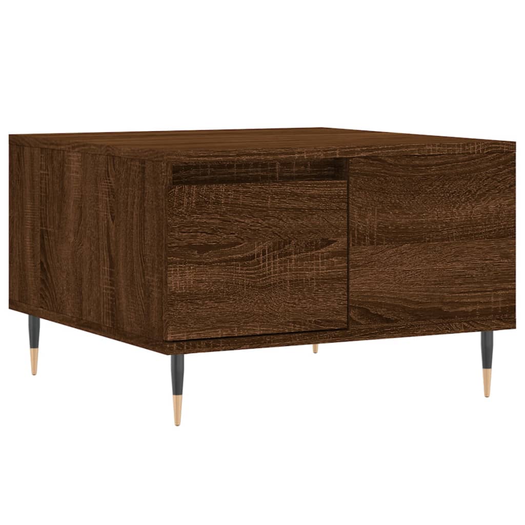 vidaXL Coffee Table Brown Oak 55x55x36,5 cm Engineered Wood
