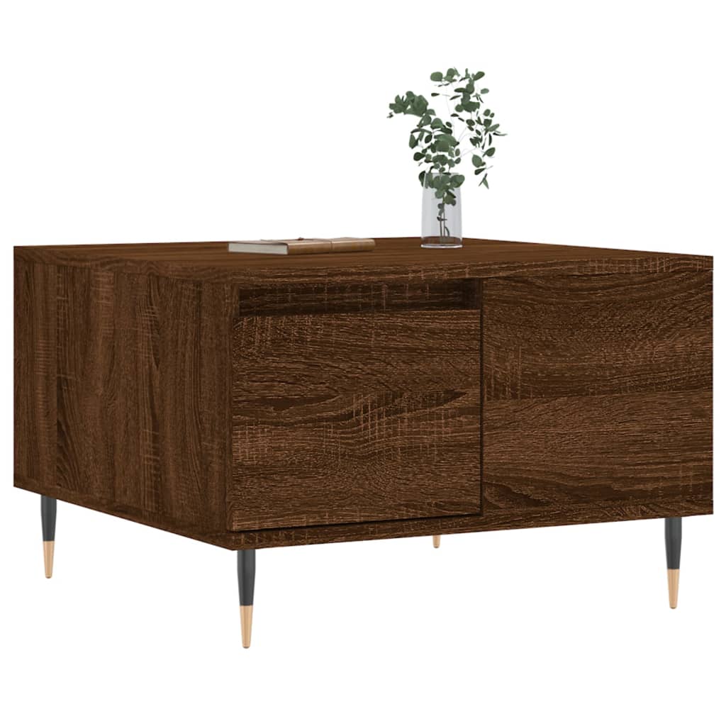 vidaXL Coffee Table Brown Oak 55x55x36,5 cm Engineered Wood