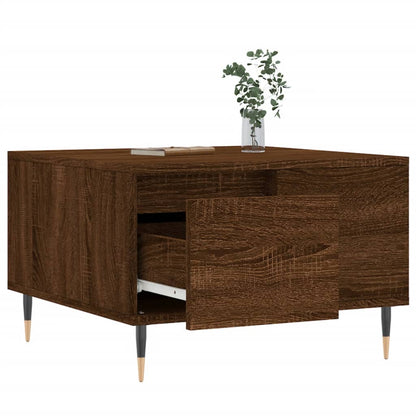 vidaXL Coffee Table Brown Oak 55x55x36,5 cm Engineered Wood