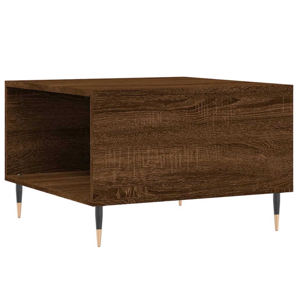 vidaXL Coffee Table Brown Oak 55x55x36,5 cm Engineered Wood
