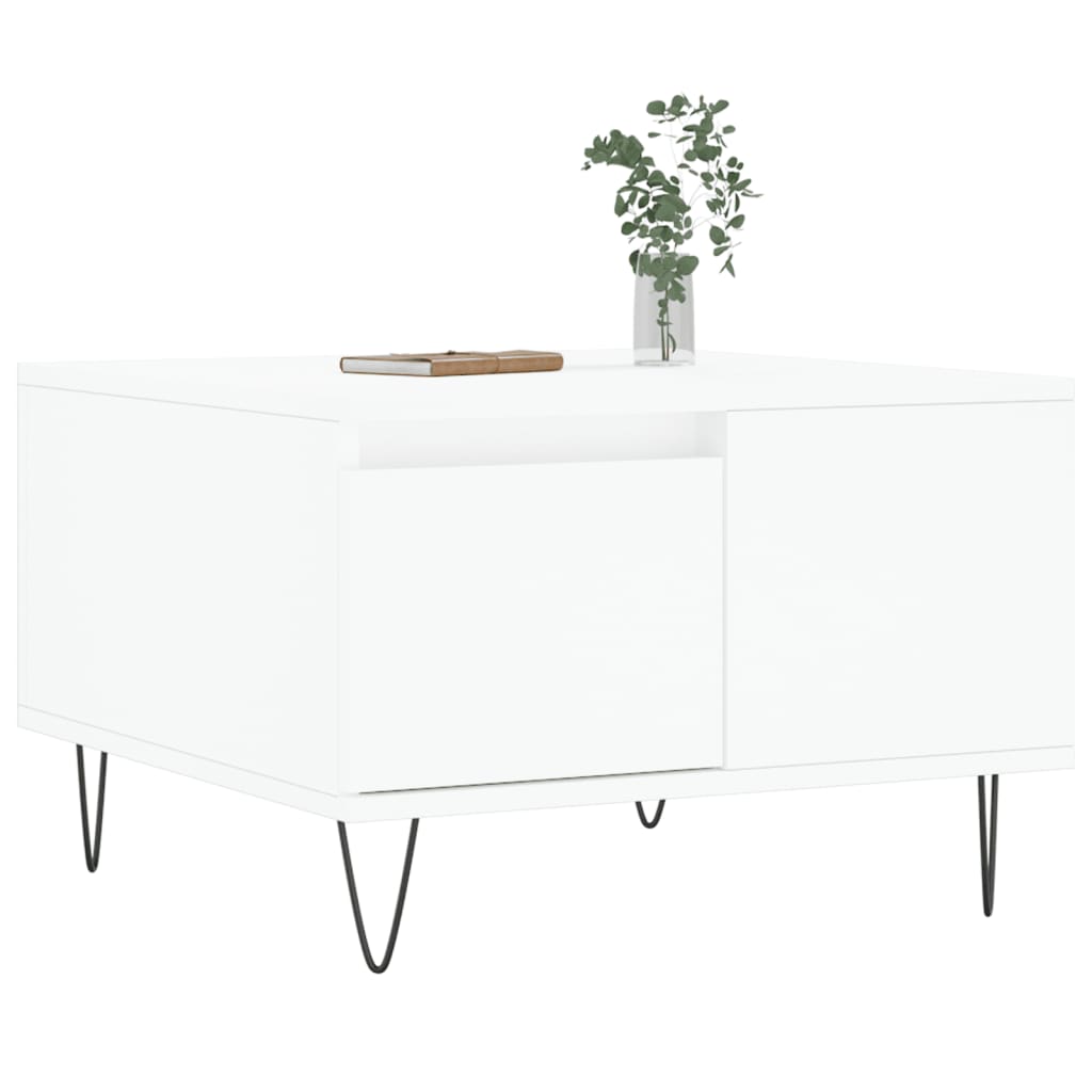 vidaXL Coffee Table White 55x55x36,5 cm Engineered Wood