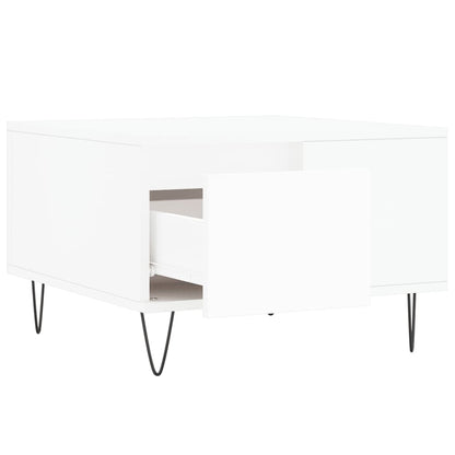 vidaXL Coffee Table White 55x55x36,5 cm Engineered Wood
