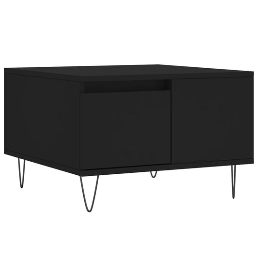 vidaXL Coffee Table Black 55x55x36,5 cm Engineered Wood