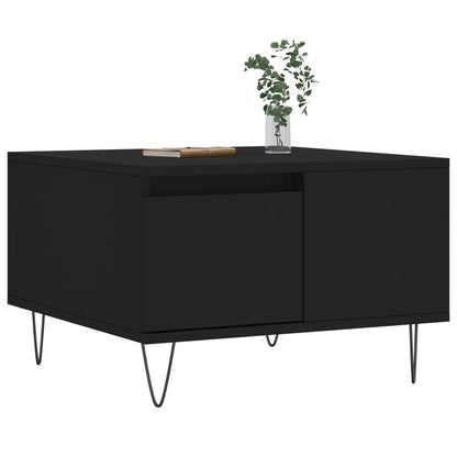 vidaXL Coffee Table Black 55x55x36,5 cm Engineered Wood