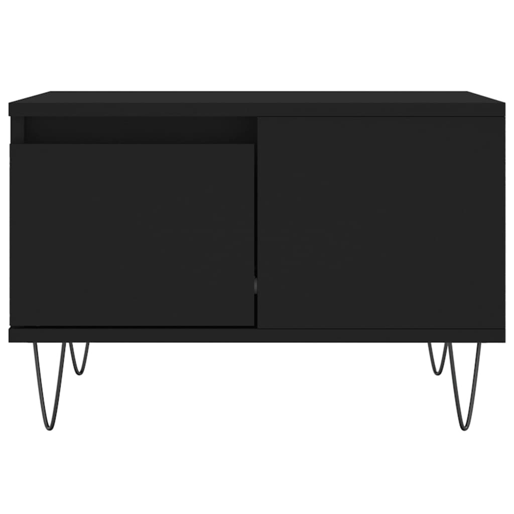 vidaXL Coffee Table Black 55x55x36,5 cm Engineered Wood