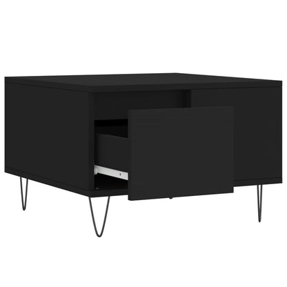 vidaXL Coffee Table Black 55x55x36,5 cm Engineered Wood