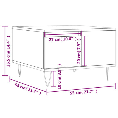 vidaXL Coffee Table Black 55x55x36,5 cm Engineered Wood