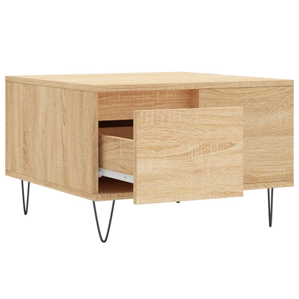 vidaXL Coffee Table Sonoma Oak 55x55x36,5 cm Engineered Wood