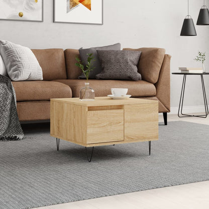 vidaXL Coffee Table Sonoma Oak 55x55x36,5 cm Engineered Wood