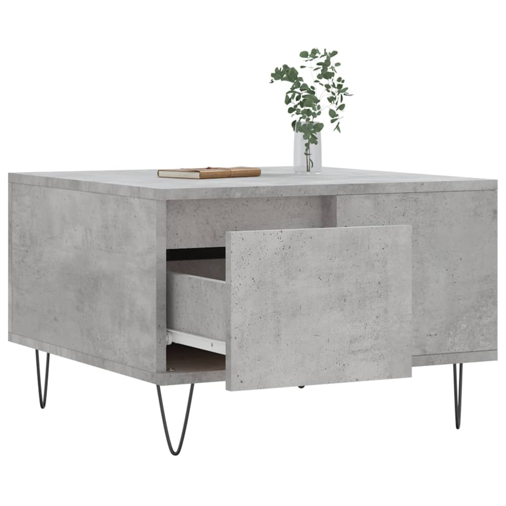 vidaXL Coffee Table Concrete Grey 55x55x36.5 cm Engineered Wood