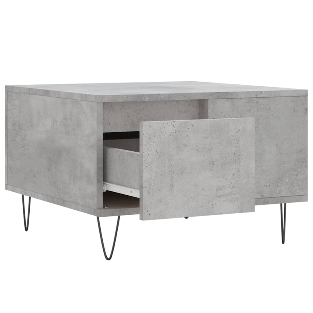 vidaXL Coffee Table Concrete Grey 55x55x36.5 cm Engineered Wood