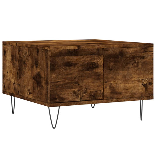vidaXL Coffee Table Smoked Oak 55x55x36.5 cm Engineered Wood