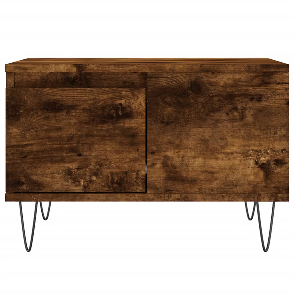 vidaXL Coffee Table Smoked Oak 55x55x36.5 cm Engineered Wood