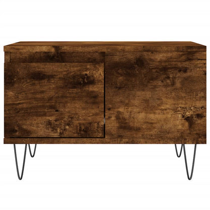 vidaXL Coffee Table Smoked Oak 55x55x36,5 cm Engineered Wood