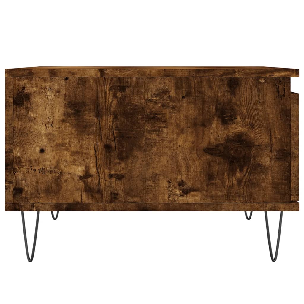 vidaXL Coffee Table Smoked Oak 55x55x36,5 cm Engineered Wood