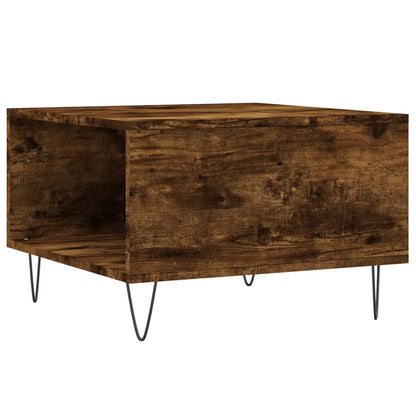 vidaXL Coffee Table Smoked Oak 55x55x36.5 cm Engineered Wood