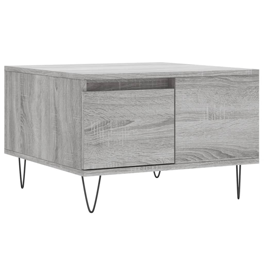 vidaXL Coffee Table Grey Sonoma 55x55x36,5 cm Engineered Wood