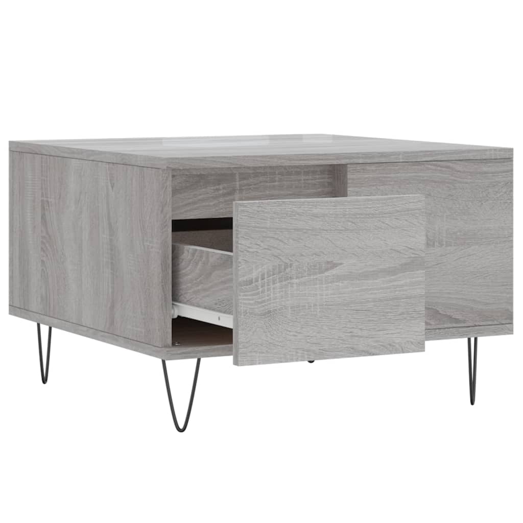 vidaXL Coffee Table Grey Sonoma 55x55x36.5 cm Engineered Wood